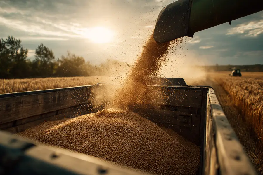 В Саратовской области собрано более 1,5 мил. t of grain